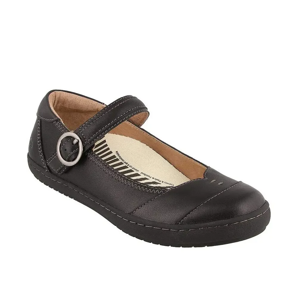 TAOS FOOTWEAR WOMEN'S FORWARD BLACK ON BLACK FLAT 9 (M) US